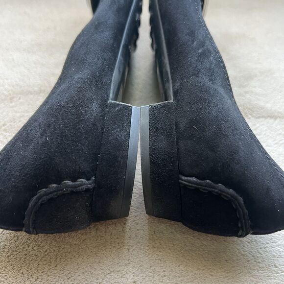 The Original Car Shoe By Prada Black Suede Leather Ballet Flats Women EU 38 US 8 - Picture 7 of 16